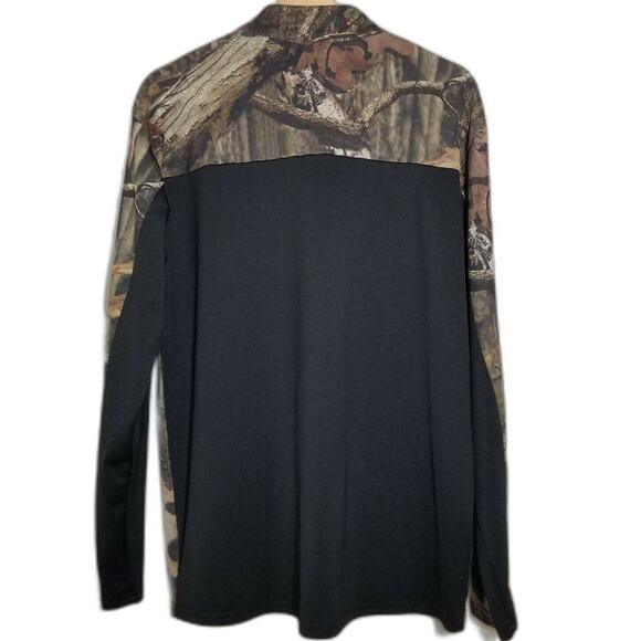 Break Up Infinity Mossy Oak 1/4 ZIP Camo Base Layer Shirt Sz M Outdoors Hunting - Picture 2 of 7